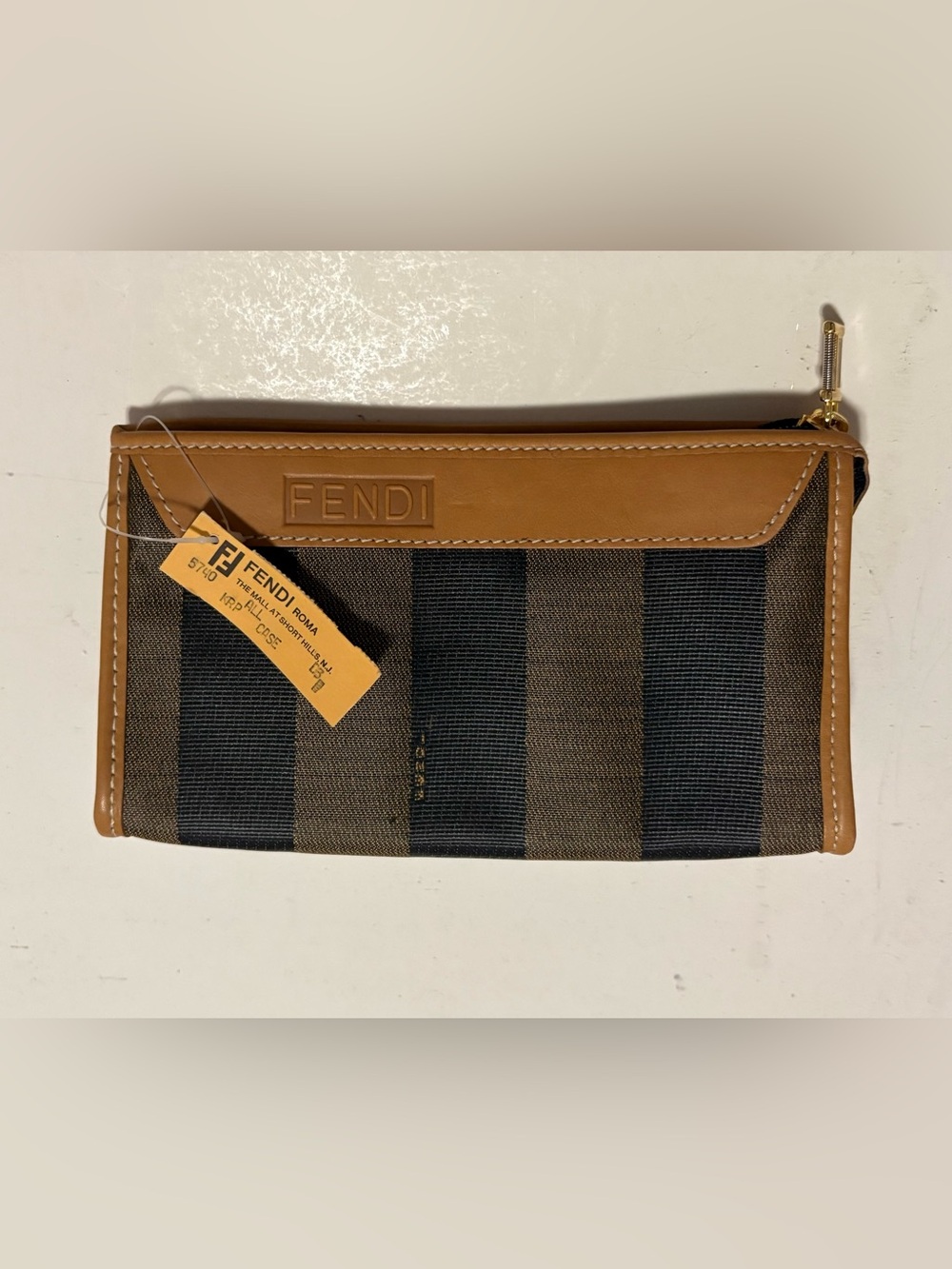 Vintage Fendi Pequin Striped Pouch